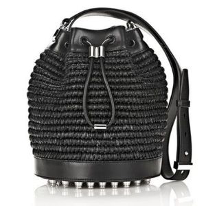*SOLD* Alexander Wang Woven & Leather Bucket Bag